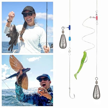 50Pcs Waterdrop Fishing Weights Sinkers Casting Fishing Weights Drop Shot Sinkers Catfishing Sinkers Lead Weights Sinkers with Barrel Swivels for Saltwater Freshwater Fishing-3/16oz(5g) - size: 3/8oz - 40 Pack