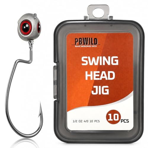 Weedless Jig Head, Swimbait Jig Heads, Texas Rig Compatible | For Bass, Walleye, 10 and 30 Pieces, Assorted Weights (BFS and Heavier Weights), Tackle Gift - style: 1/2oz, 4/0, 10 Pack