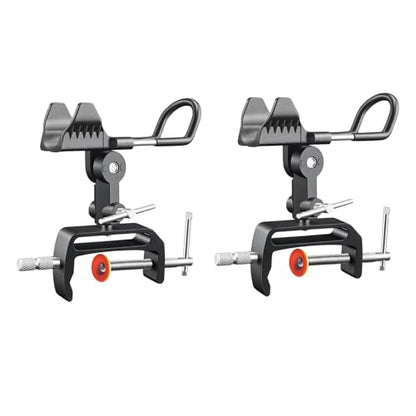 2 Pack Fishing Rod Holder for Boat,Clamp-On 2 Pack, 360° Adjustable, Fits 0.2"–3.1" Gunwales & Edges,Fishing Pole Holder for Boat for Yachts, Fishing Boats, Railings, and Riverbank Round Rails