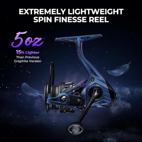 KastKing Kestrel SE Spinning Fishing Reel, 5oz Ultralight SFS Spinning Reel, High Strength Sycron Construction, 7+1 MaxiDur Double Shielded BB, Aerodynamic Reel Rotor, 13.2 Lbs Max Drag