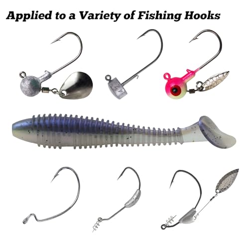Paddle Tail Swimbaits, 2.5 inch/3inch Soft Lures Fishing Trout Crappie Bass for Freshwater and Saltwater 75PCS/60PCS - color: Junebug Purple, size: 2.5 inch, 75 PCs