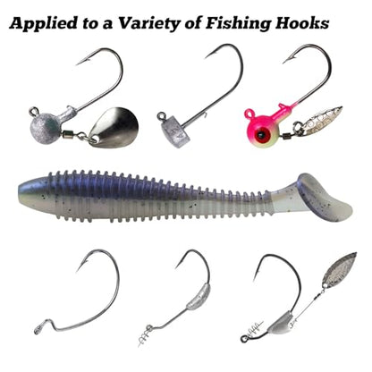 Paddle Tail Swimbaits, 2.5 inch/3inch Soft Lures Fishing Trout Crappie Bass for Freshwater and Saltwater 75PCS/60PCS - color: Junebug Purple, size: 2.5 inch, 75 PCs