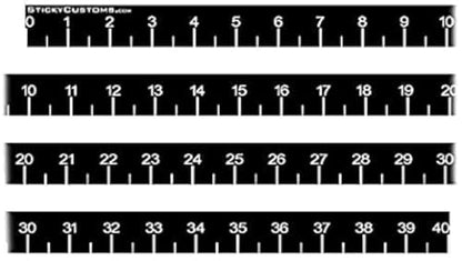 Fish Ruler for Boat, Self-Adhesive Measuring Sticker, Black, 40 Inch Vinyl Waterproof Fishing Decal - color: Black