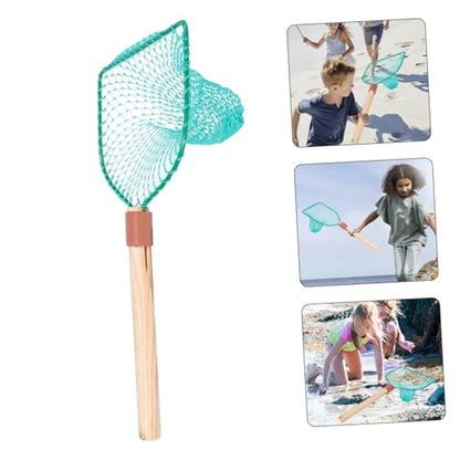 Wood Handle Fishing Net Large Mesh Landing Net 30Cm Frame for Outdoor Fishing and Household Use