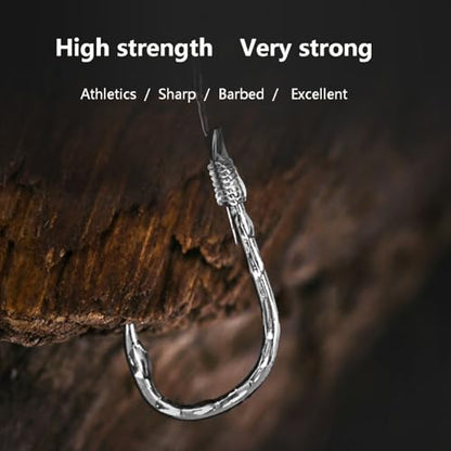 AMHDV Pre Tied Fishing Hooks on Line, Small Fish Hook with Leaders (Pack of 20) - size: 12# (2.2-4.4lb)