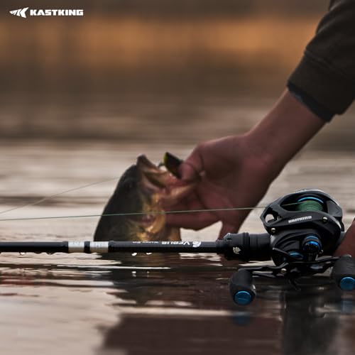 KastKing Verus Technique Twin-Tip Bass Fishing Rod – IM7 Graphite Blanks with Nano Resin, Extra Tip, PTS, Titanium Guide Frames, Technique-Specific Casting & Spinning Rod - size: 7'5"-Mh-M, style: Casting