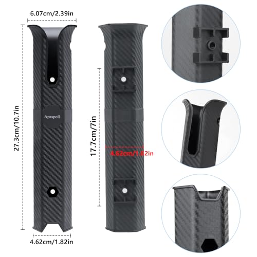 8 Pack Plastic Fishing Rod Holders Racks for Boat, Tube Fishing Rod Pole Side-Mount with Screws