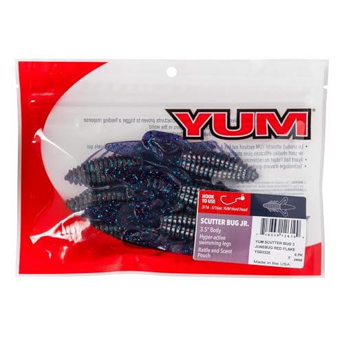 Scutter Bug - color: Junebug Red Flake, size: 3.5"