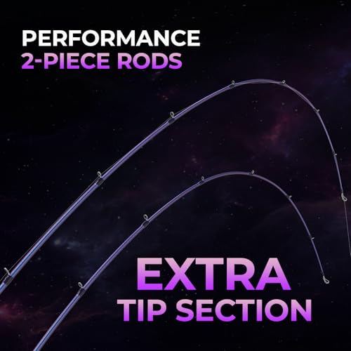 KastKing Royale Legend Pro Technique Bass Fishing Rods, KastFlex IM7 Graphite Blanks, 2-Piece Rod with Extra Tip, SlipLock Technology Handles, PTS Power Transition System, Built-in Hook Keeper - size: 7'6"- MH Fast- Swimbait(2 Pcs+ Extra Tip), style: Cast