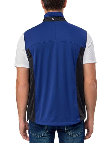 Little Donkey Andy Men's Lightweight Softshell Vest, Windproof Sleeveless Jacket for Running, Hiking, Cycling, Golf - color: Ink Blue, size: Medium