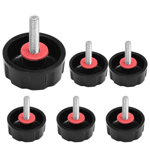 6 PCS Universal Fishing Reel Handle Screw Caps Black | Replacement Parts, For Spinning Reel Handles, Screws Nuts Caps