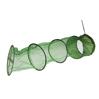Collapsible Fishing Net Cage Portable Wire Fishing Basket with Floating Design Scratch Prevention for Keep Fish Alive - size: Small Size