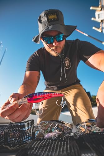 Nomad Design Lure Roll - Large Size with 10 Pockets Respectively, Portable Waterproof Tarpaulin Fish Lure Bag - Heavy Duty PVC Window, Mesh Cleaning & Drying Tabs - size: Large