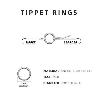 SF Lightweight Tippet Rings Fly Fishing Trout Line Tippet Leader - size: 2mm-10pack&2.5mm-10pack