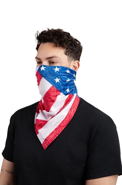 CoolNES - Cooling Bandana Adjustable Cools Instantly When Wet UPF 50 - color: Usa
