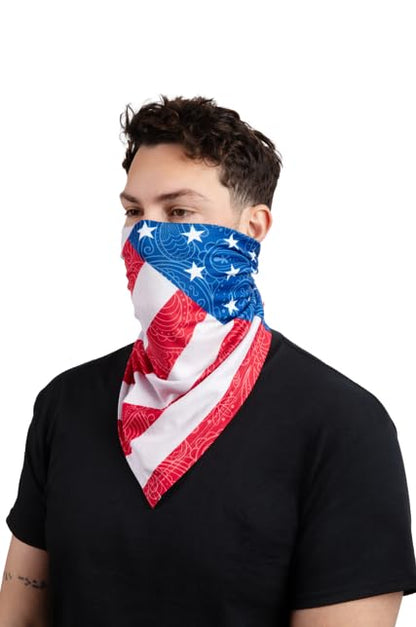 CoolNES - Cooling Bandana Adjustable Cools Instantly When Wet UPF 50 - color: Usa
