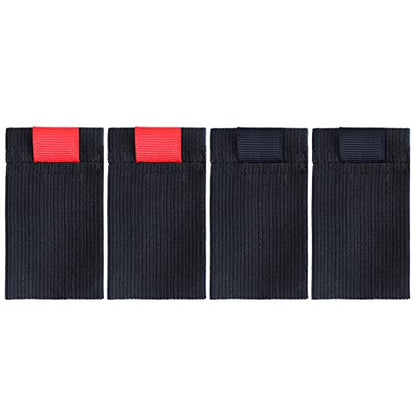 4-Pack Elastic Nylon Fishing Reel Spool Strap, Adjustable Line Protector Band for Tackle Storage, S/M/L/XL Sizes, Black - size: LL