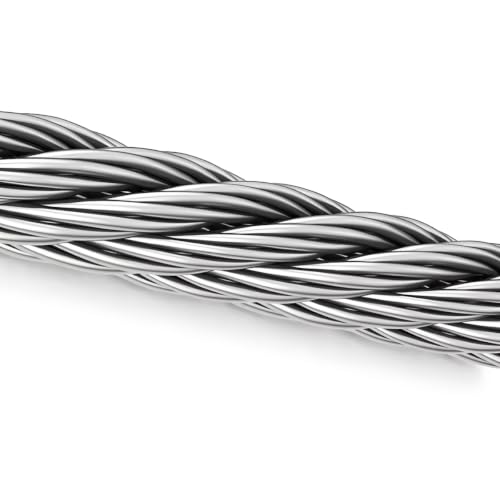 1/8 Inch Stainless Steel Cable 500FT,- 7x7 Strand Aircraft Wire Rope | Outdoor Hanging kit, Garden Fence, Marine, DIY Projects - size: 1/8 inch 500FT