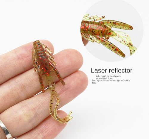 20pcs Craw Fishing Soft Plastic Lure 1.6'' Freshwater Crappie Bass Perch - color: B# 20PCS