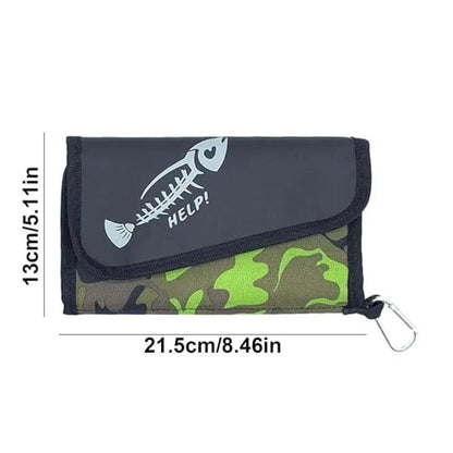 Fishing Bait Storage Bag with PVC Inner Bags Fishing Lure Baits Tackle Binder Organizer for Lures and Accessories - style: Camouflage blue