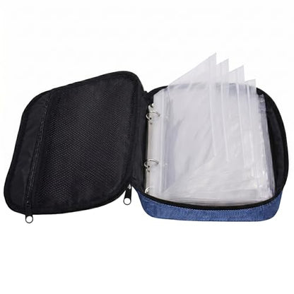 Kylebooker Soft Plastic Bait Storage Binders Organizer Saltwater Fishing Lure Leader Wallet Tackle Binder Bag - color: Blue
