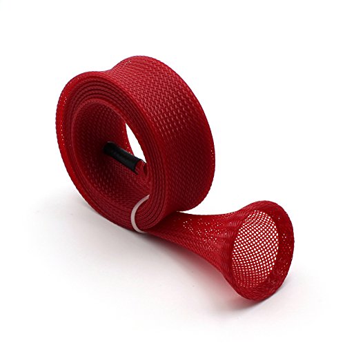 Mr. Z Pack of 4 Casting Fishing Rod Sleeves with 2 Rod Straps Fishing Rod Covers Pole Jacket Rod Socks - color: Red