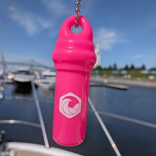 Seahive Floating Keychain (1 pack) with Waterproof Safety Container Boat Key Float - Pontoon, Fishing Accessories key holder - color: Pink