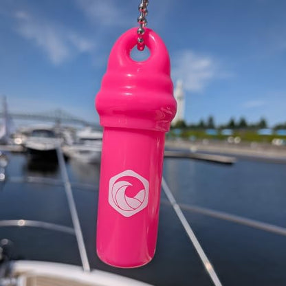 Seahive Floating Keychain (1 pack) with Waterproof Safety Container Boat Key Float - Pontoon, Fishing Accessories key holder - color: Pink