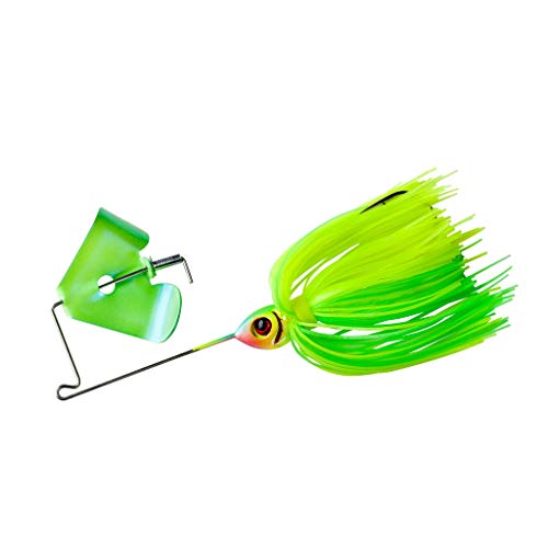 BOOYAH Pond Magic Small-Water Spinner-Bait Bass Fishing Lure - color: Limetreuse, style: Pond Magic Buzz