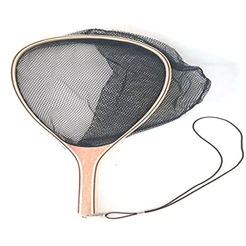 Fishing Net Fly Wooden Handle Hand-Dip Nylon Material Can Safely Catch Fish
