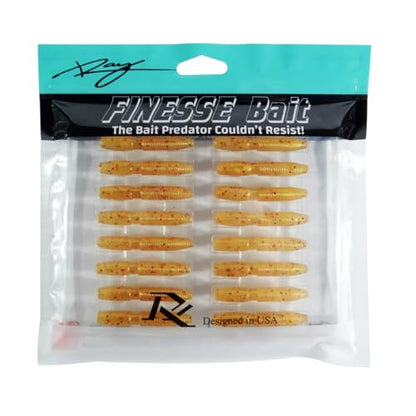 Ray Mini Stick Bait 16pc/Pack 1.75 Inch Fishing Lures Design for Bass, Trout, Panfish, Perch, Crappie, Must-Have Fishing Bait. - color: Orange/Pearl