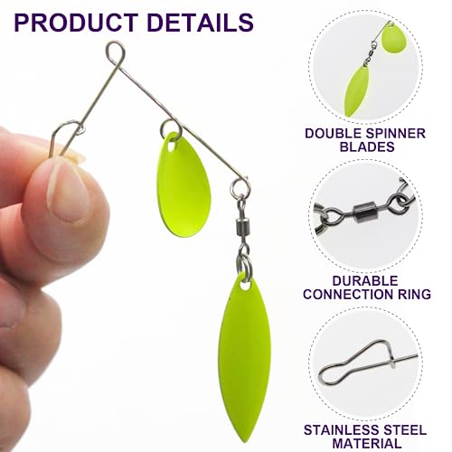Fishing Spinnerbait Smooth Spoons Kit Fishing Spinner Blades Smooth Spoons Rigs with Willow and Teardrop Making Fishing Lures Replacement Accessories - color: B: 30Pcs Spinnerbaits Smooth Spoons Kit