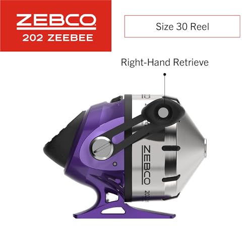 Zebco Zebco 202 Spincast Reel and Fishing Rod Combo, Pre-Spooled with 10-Pound Cajun Line, Includes Tackle Kit - color: Pink