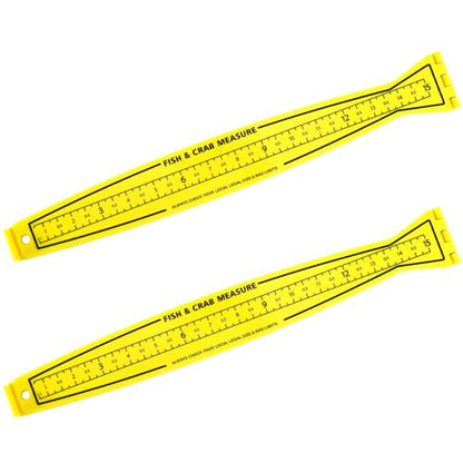 VioraWhite 2 Pcs Fish Measuring Board - 32in/80cm Folding Fishing Ruler Fishing Measurement Ruler Crab Measuring Tool Lightweight Bump Board for Boat Kayak (32" Imperial Scale) - style: 32" Imperial Scale