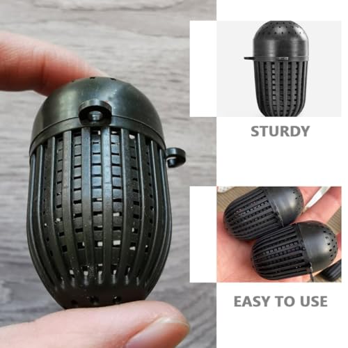 Yardwe EEL Bait Cage 20Pcs Plastic Fishing Bait Holder for Shrimp EEL Worms - Portable Durable Trap for Outdoor Fishing 2.24X1.29X1.29 Inch
