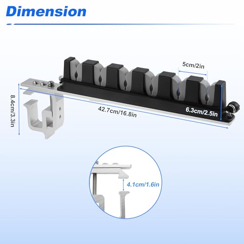2X Aluminum Fishing Rod Holder for Truck Bed, Capacity, Stable C-Clamp Mount, Fishing Pole Storage Rack Holder for Truck Pickup Boat