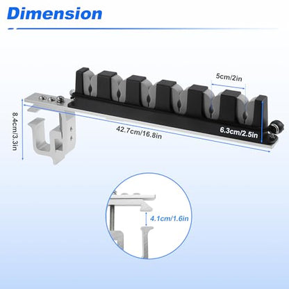 2X Aluminum Fishing Rod Holder for Truck Bed, Capacity, Stable C-Clamp Mount, Fishing Pole Storage Rack Holder for Truck Pickup Boat