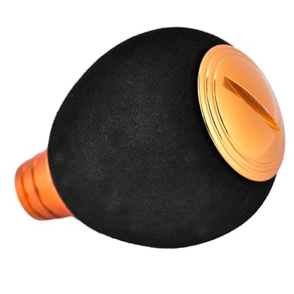 Fishing Reel Power Knob,EVA & Metal Lightweight Grip Modification Power Knob Reel Bait Casting Spinning Reels Replacement for Saltwater & Freshwater (42mm x 33mm) - color: Gold