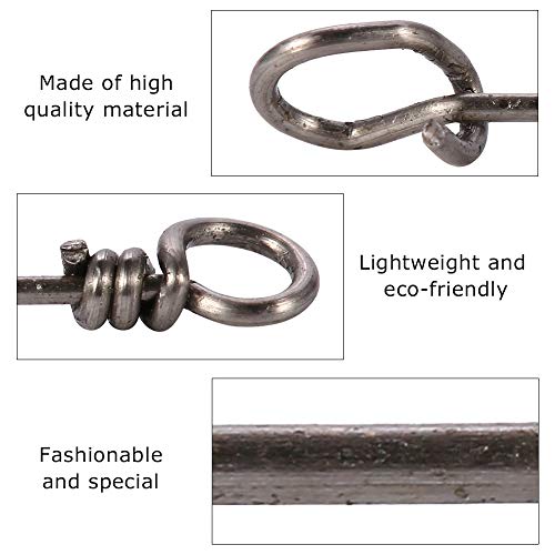 Zetiling Fastach Clips,Fishing Clip Fast Snaps Stainless Steel Fishing Swivel Snap Fishing Rolling Barrel Swivel Snap Swirl Connector Fishing Lures Leaders Accessories 50Pcs - color: 3#