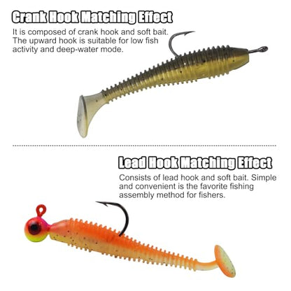 Soft Fishing Lures, 6.5cm/8cm Paddle Tail Swimbaits Soft Plastic Lures Kit for Bass Trout Walleye Crappie 30pcs/40pcs… - color: A-5.5cm/2.16in-50pcs