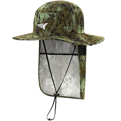 KastKing Sol Armis UPF 50 Boonie Hat - Sun Protection Hat, Fishing Hat, Beach & Hiking Hat, Paddling - color: Z: Prym1 Ambush, size: With Neck Shield