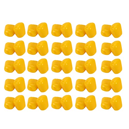 50pcs Bag Fake Corn Soft Baits, Useful Outdoor Freshwater Floating Baits Artificial Flavor Carp Baits Reusable Corn Fishing Lures for Freshwater and Saltwater Fishing