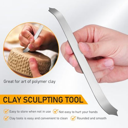 VILLCASE Pottery Tool Fish Texture Sculpting Tool 6.4 inch Dragon Scale Fish Scale Clay Craft for Pottery Modeling Ceramics