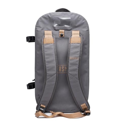 RiverSmith Waterproof Duffel Bag with Rod Tube Holders, Lightweight Fishing Travel Duffel with Backpack Straps, Durable Gear Bag for Fly Fishing, Boating & Adventure Travel (Shadow Kelp, 45L) - color: Shadow Kelp
