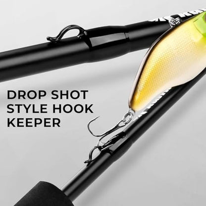 KastKing Crixus Fishing Rods,IM6 Graphite Spinning Rod & Casting Rod W/Zirconium Oxide Ring Stainless Steel Guides, SuperPolymer Handle - size: 7'0"-Medium Heavy - Fast-2pcs, style: Spinning