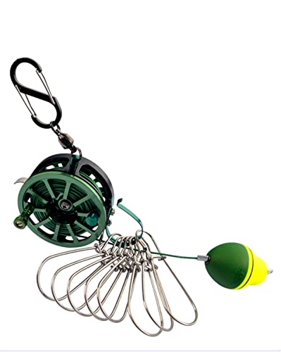 Joyeee Fish Stringer, Foam Fishing Float, Lures, Baits, Ice Spearing Equipment Multi-Tools - color: #6m Green