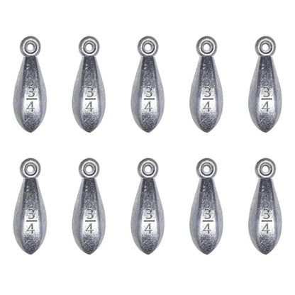 Fishing Weights Sinkers Bank Sinkers Bullet Weights for Surf Fishing Pier Bank Fishing Saltwater Fishing Gear 1oz to 8oz - size: 3/4 Ounce-10pcs