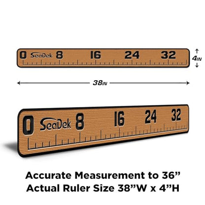 USATuff SeaDek EVA Foam Fish Measuring Ruler for Boat, Fishing, Kayak | Adhesive Backing Peel & Stick - 36" Mocha-Black - color: Mocha-Black, style: 36 inch