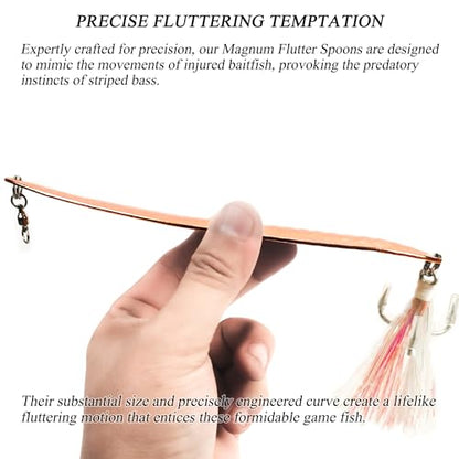 Magnum Flutter Spoon Deep Sea Jigging Fishing Lures, 7.5-9 Inch Large Hard Metal Sinking Trolling Casting Striper Fishing Spoon Baits for Striped Bass, Salmon, Walleye, Saltwater, Freshwater - color: B1 - 7.5" Classic - Gold