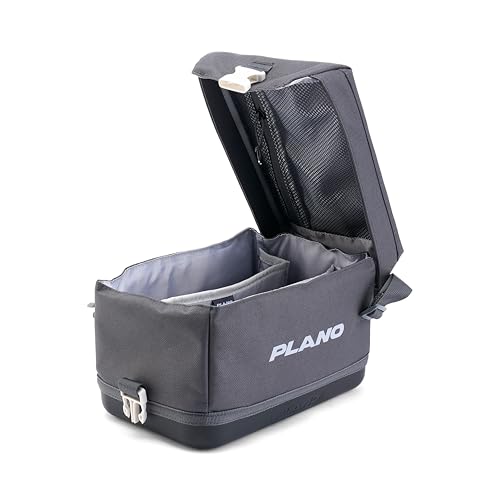 Plano Weekend Softside 3500 Tackle Bag, Cutting-Edge Fishing Tackle Bag, Molded Waterproof Base, Spacious Storage, Die Cut Tool Sleeves, Daisy Chain Attachment Points - color: Slate, style: 3500 Softsider Tackle Bag